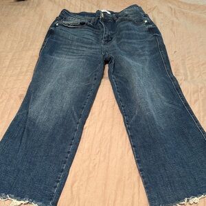 Judy Blue Dark Blue Flare & Wide Leg Jeans